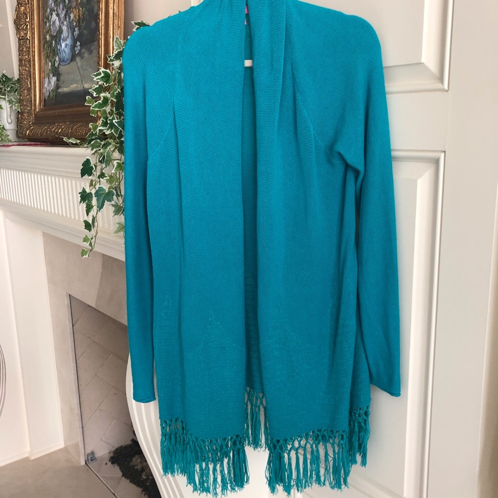 Lilly Pulitzer Tatum Cardigan Sweater in Maldive Green Size M - Picture 3 of 5